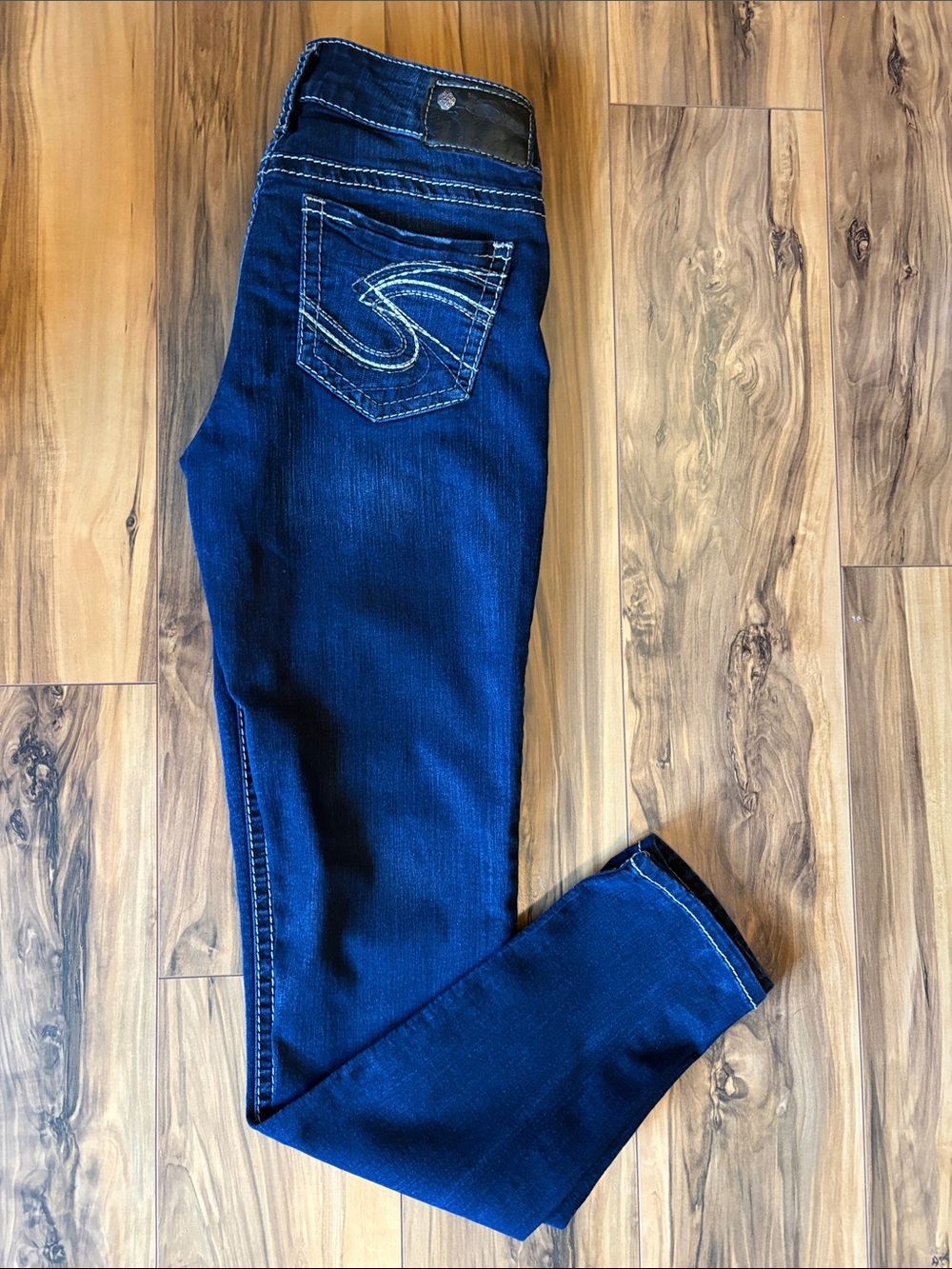 Silver Jeans Deep Indigo Skinny Jeans